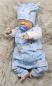 Preview: Handmade Strampler mit Mütze gr.56 niedliche Tiere