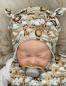 Preview: Handmade Strampler mit Mütze gr.62 Tiere