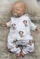 Preview: Handmade Strampler mit Elefanten gr. 50, 56, 68 & 74