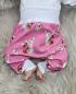 Preview: Handmade Hose gr. 56 pink Hasen