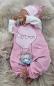 Preview: Handmade Strampler & Mütze gr.56 Hase im Heißluftballon