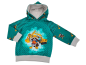 Preview: Handmade Hoody gr. 104 Charly Bauarbeiter Fuchsfamilie Bagger