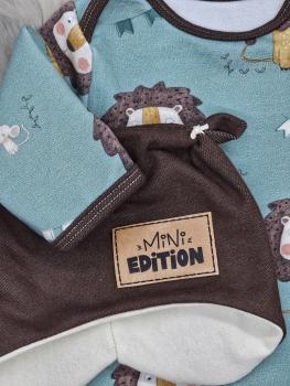 Handmade Pulli Hose und Mütze gr 56 Löwe