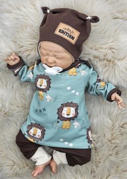 Preview: Handmade Pulli Hose und Mütze gr 56 Löwe