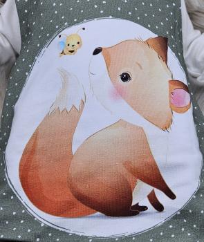 Preview: Handmade Strampler mit Mütze gr.56 Fuchs Biene