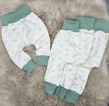 Handmade Hose Blätter gr. 68, 74, 80 & 86