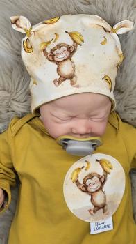 Preview: Handmade Pulli , Hose und Mütze gr.56 niedlicher Affe