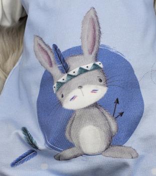 Preview: Handmade Strampler mit Mütze gr.56 Hase