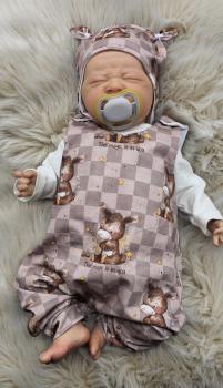 Handmade Strampler und Mütze gr. 56 Esel