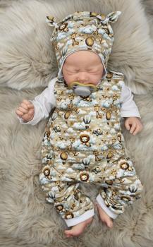 Preview: Handmade Strampler mit Mütze gr.62 Tiere