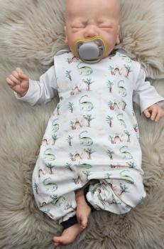Preview: Handmade Strampler gr. 62 mit Dinos