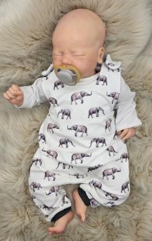 Handmade Strampler gr. 62 Elefanten