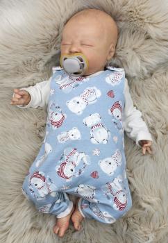 Handmade Strampler mit Eisbären gr. 50 & 62