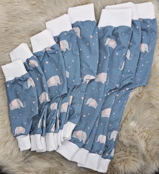 Preview: Handmade Hose mit Elefanten gr. 62 bis 104