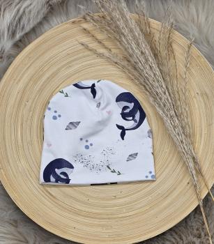 Handmade Mütze Walfamilie