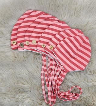 Preview: Handmade Piximützen gestreift gr. 34/35 bis 50/51