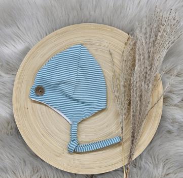 Handmade mint hellmint gestreift Kopfumfang 34/35 bis 50/51