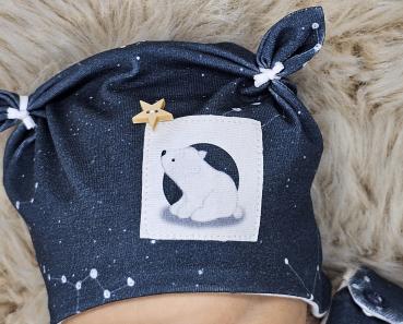 Preview: Handmade Strampler & Mütze gr.50 Eisbär