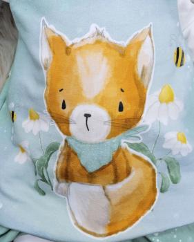 Preview: Handmade Strampler mit Öhrchenmütze gr.56 Katze