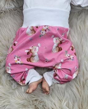 Handmade Hose gr. 56 pink Hasen