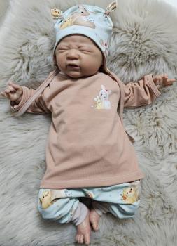 Handmade Set gr.56 Hase Ostern Pulli Hose Mütze