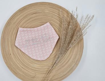 Handmade rosa besticktes Tuch gr.56-68