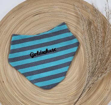 Handmade gestreiftes Tuch bestickt gr.56-68