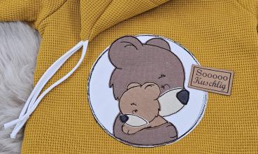 Preview: Handmade Jacke gr 56 Bär Stickbild