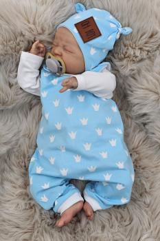 Handmade Strampler & Mütze Krone