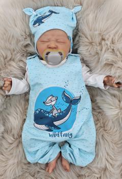 Handmade Strampler & Mütze gr.56 Charly Wal