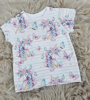 Preview: Handmade 3 tlg. Sommerset gr.80 Einhörner Schmetterling