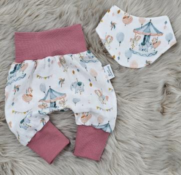 Preview: Handmade Pumphose gr.56 aus Musselin mit passendem Halstuch