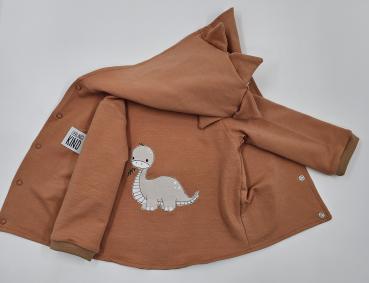 Handmade Jacke gr.80 mit Dino Stickbild
