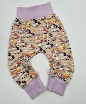 Preview: Handmade Pumphose Mitwachshose gr.56 bis gr.92 Einhörner