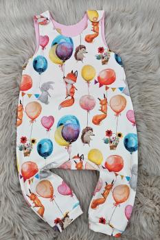 Handmade Strampler gr.68 Tiere Luftballon