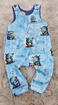 Handmade Strampler gr.68 niedliche Monster