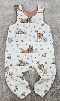 Handmade Strampler gr.68 Waldtiere