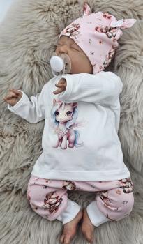 Preview: Handmade 3 tlg. Set gr.56 Einhörner