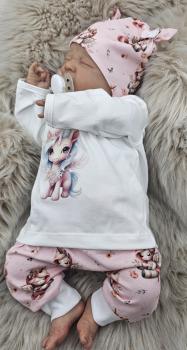 Preview: Handmade 3 tlg. Set gr.56 Einhörner