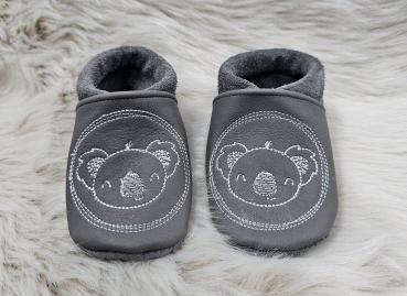 Handmade Lederpuschen gr.20 mit Koalas