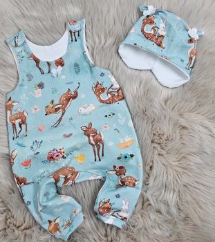 Handmade 2 tlg. Set gr.56 Frühling Reh Hase niedlich