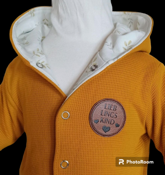 Preview: Handmade Jacke gr. 86 mit Reh Stickbild