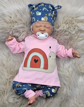 Handmade Pulli, Hose & Mütze gr.56 Schnecke