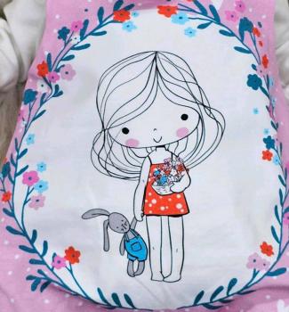 Preview: Handmade Strampler mit Mütze gr.56 niedlich Sommer