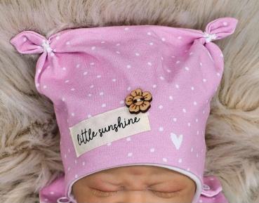 Preview: Handmade Strampler mit Mütze gr.56 niedlich Sommer