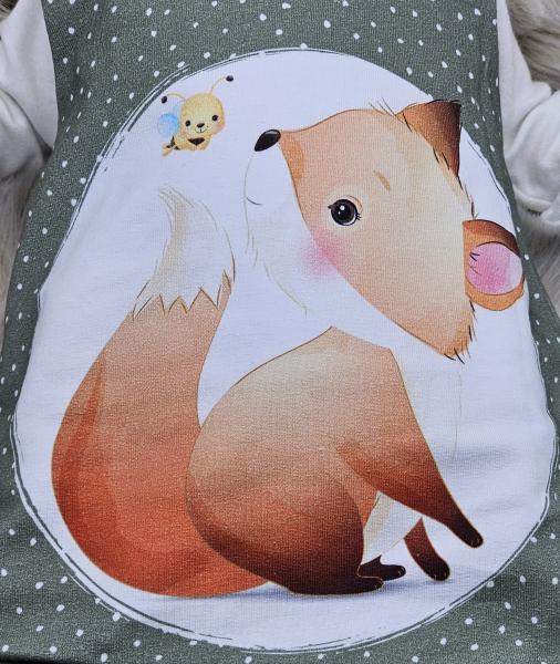 Handmade Strampler mit Mütze gr.56 Fuchs Biene