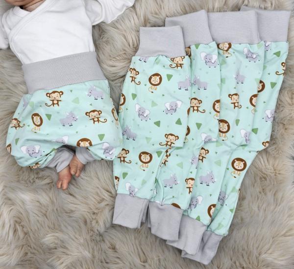 Handmade Pumphose mit niedlichen Tieren gr.62, 68 & 80