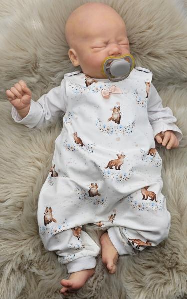 Handmade Strampler gr. 62 mit Füchsen