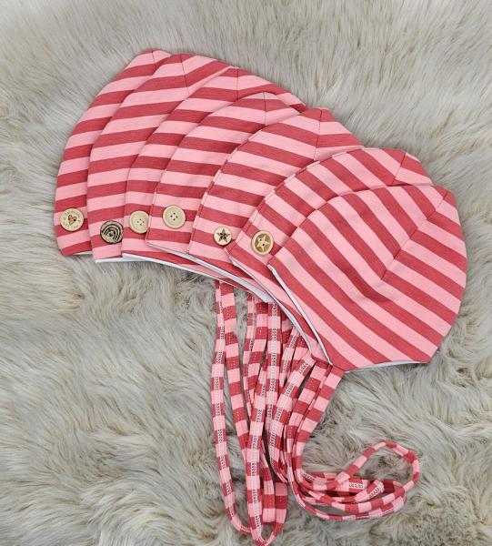 Handmade Piximützen gestreift gr. 34/35 bis 50/51