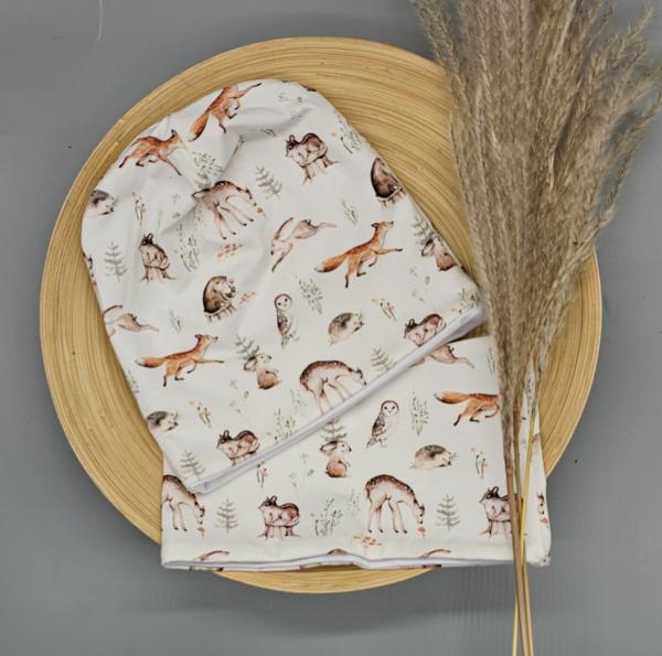 Handmade Beanie & Loop Waldtiere